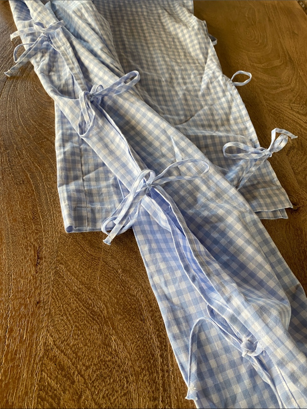 NWT Bow Tie Sides Plaid Gingham Pants - Picture 4 of 5